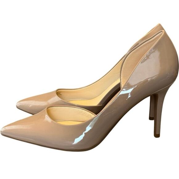 JP-Lovvey Chai Latte Patent Heel Shoes Jessica Simpson Women’s Size 9.5 - Picture 1 of 7